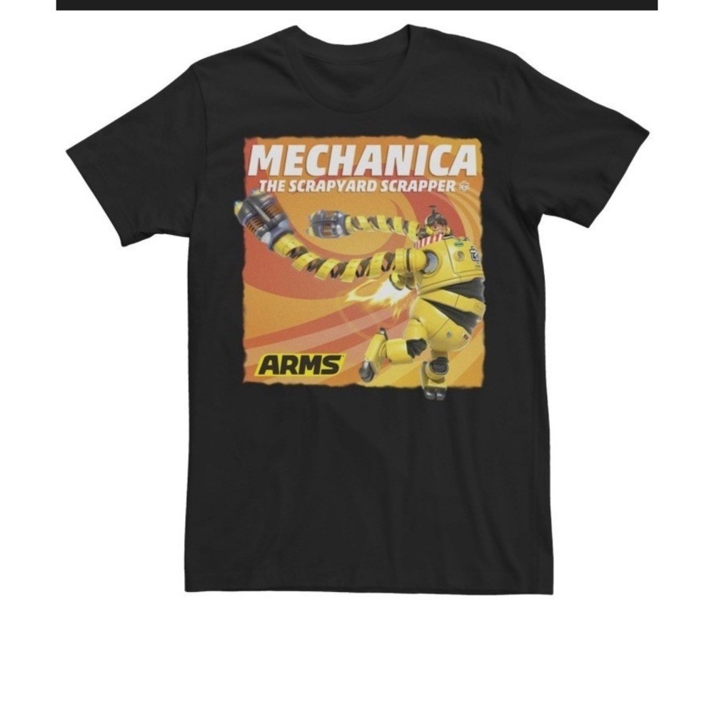 Nintendo Graphic Tee Mens 3XL Black New Arms Mechanica Scrapyard Scrapper C195